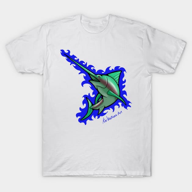 Marlin Rad Design Color Variant B T-Shirt by Kai Ventura